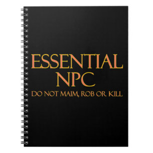 Cuaderno NPC esencial No maim Rob ni matar RPG divertidos