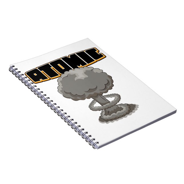 Cuaderno Nube de hongo atómico de dibujos animados linda (Lado Derecho)