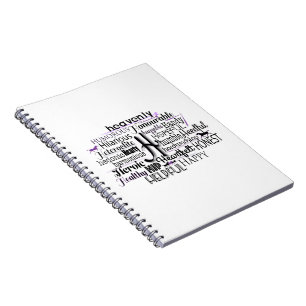 Cuaderno Nube de palabras adjetiva que comienza con la letr
