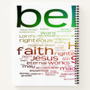 Cuaderno nube de palabras cristiana