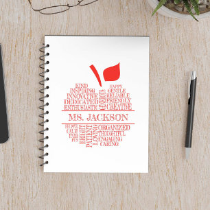 Cuaderno Nube de palabras de tipografía de Apple para maest