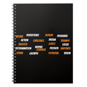 Cuaderno Nube de palabras motivacionales personalizada