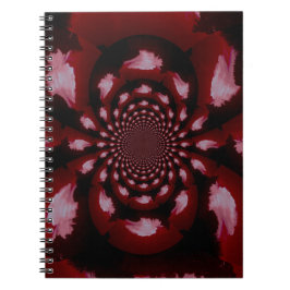 Cuaderno Nube en las flores rojas oscuras