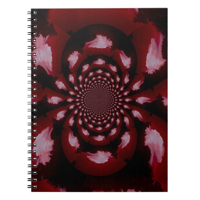 Cuaderno Nube en las flores rojas oscuras (Frente)