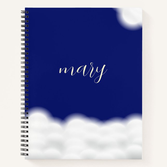 Cuaderno nube&estrellas personalizado (Anverso)