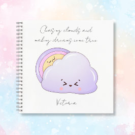 Cuaderno Nube kawaii y arcoiris
