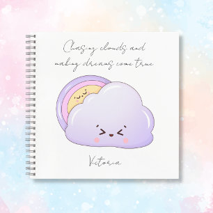 Cuaderno Nube kawaii y arcoiris