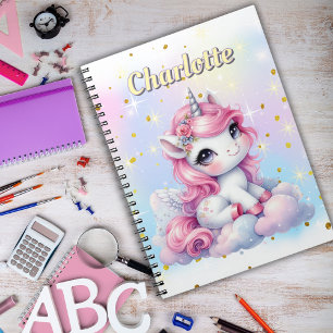 Cuaderno Nube mágica de unicornio espumoso pastel