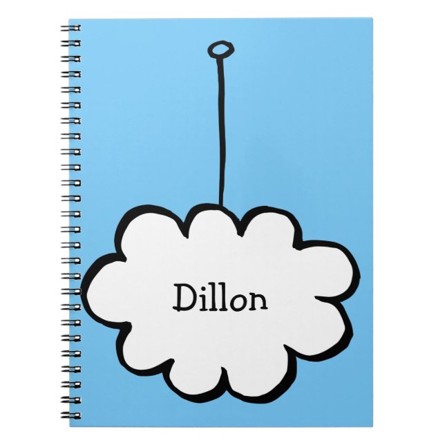 Cuaderno Nube Personalizada en una Cuerda (Frente)