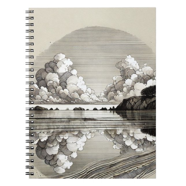 Cuaderno Nubes abstractas | Diario de bloc de notas (Frente)