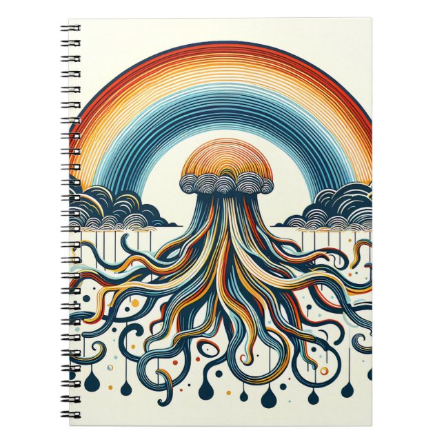 Cuaderno Nubes arcoiris y tendrils (Frente)