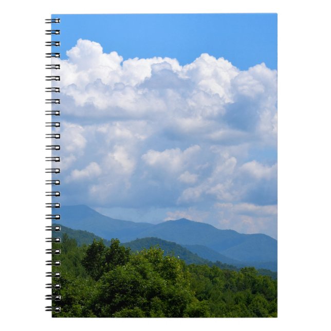 Cuaderno Nubes balanceantes sobre el bloc de notas Blue Rid (Frente)