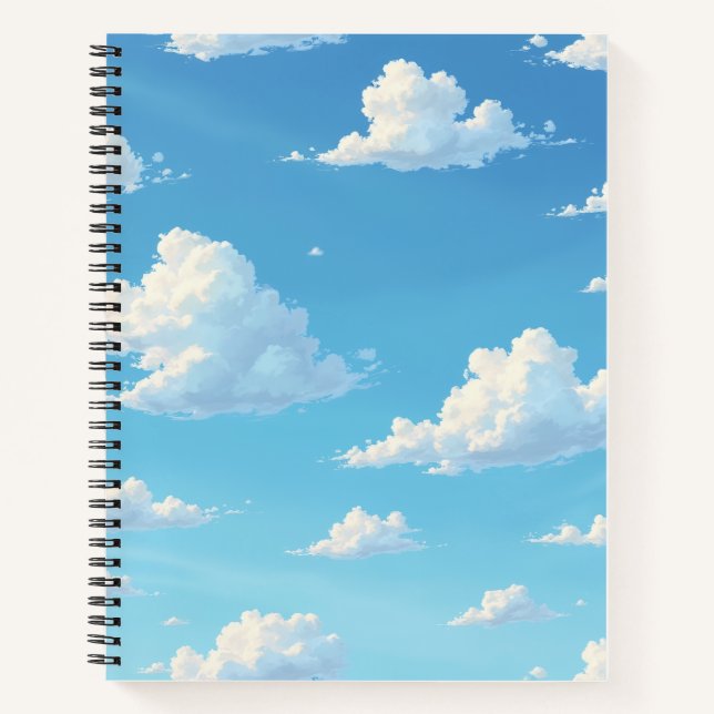 Cuaderno nubes de cielo azul (Anverso)