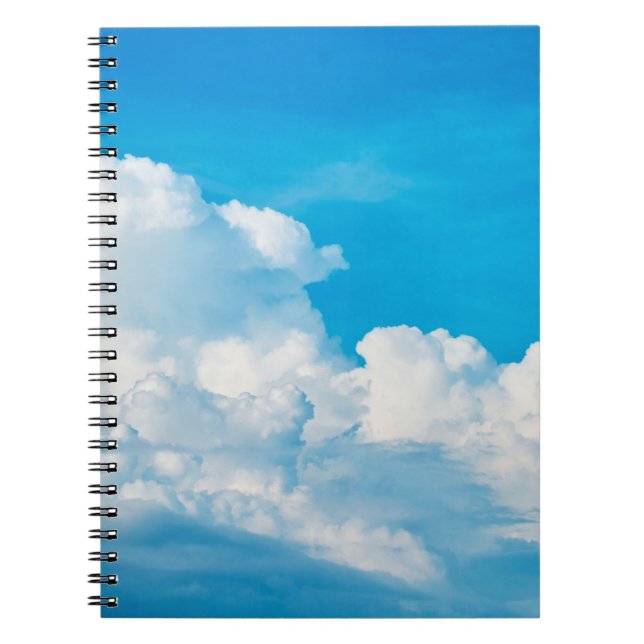 Cuaderno Nubes de fondo del cielo azul blancas (Frente)