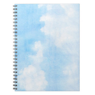 Cuaderno Nubes de la acuarela y fondo del cielo