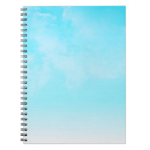 Cuaderno *~* Nubes de ómbre azul cielo mínimo simples