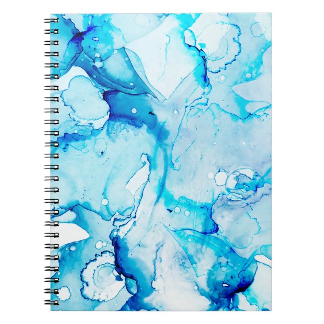 Cuaderno Nubes Macro. Sapphirine y manchas de color blanco. (Frente)