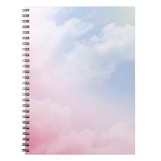 Cuaderno Nubes Pastel: Patrón de fondo sereno (Frente)