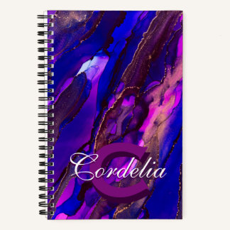 Cuaderno Nubes púrpura se caen con cobre