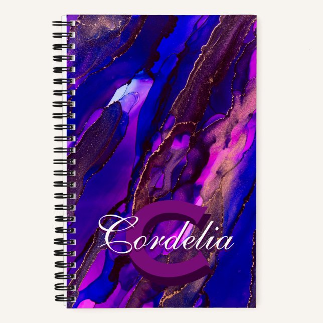 Cuaderno Nubes púrpura se caen con cobre (Anverso)