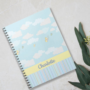 Cuaderno Nubes y mariposas Pastel personalizado