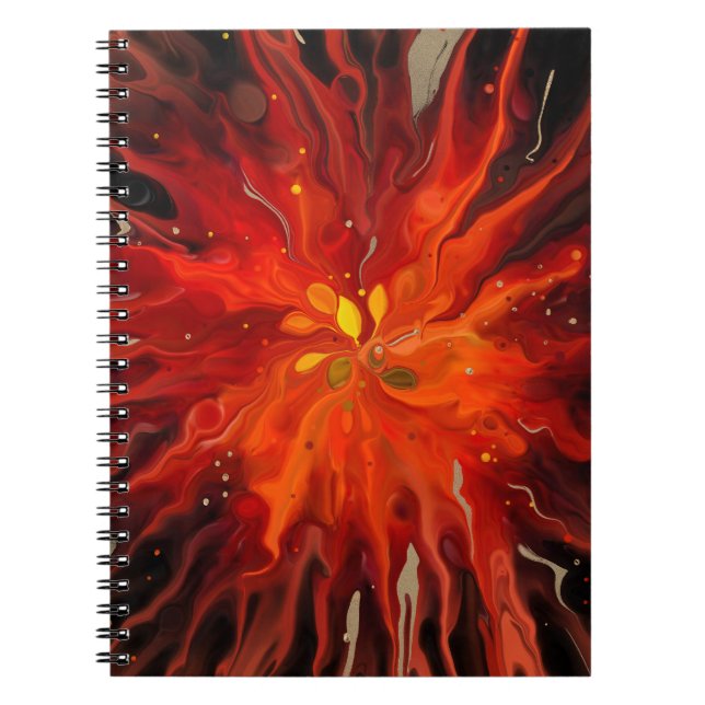 Cuaderno Núcleo Carmesí: Explosión de Energía Abstracta Ard (Frente)