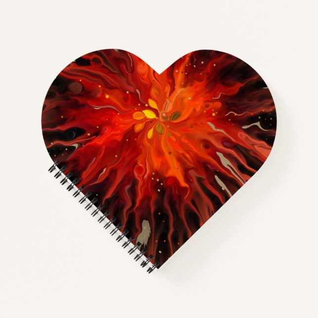Cuaderno Núcleo Carmesí: Explosión de Energía Abstracta Ígn (Anverso)