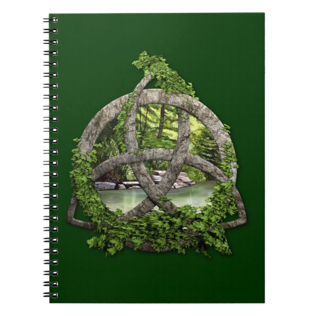 Cuaderno Nudo céltico de piedra de la trinidad (Frente)