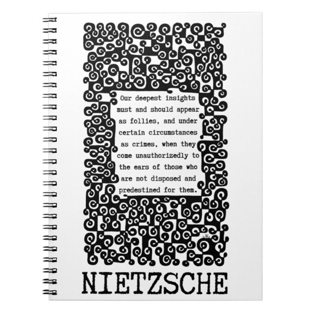 Cuaderno Nuestra cita INSIGHTS más profunda de Nietzsche (Frente)