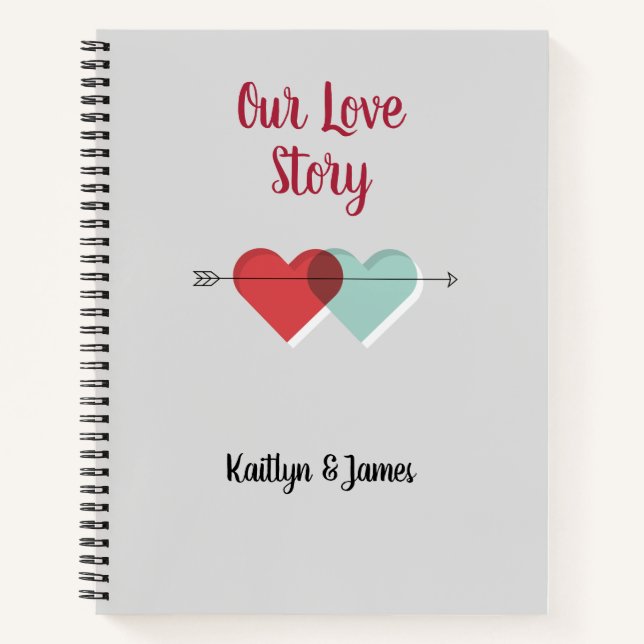 Cuaderno Nuestra historia de amor personalizada (Anverso)