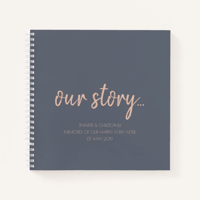 Cuaderno Nuestra historia Recuerdos a las parejas Keepsake  (Anverso)