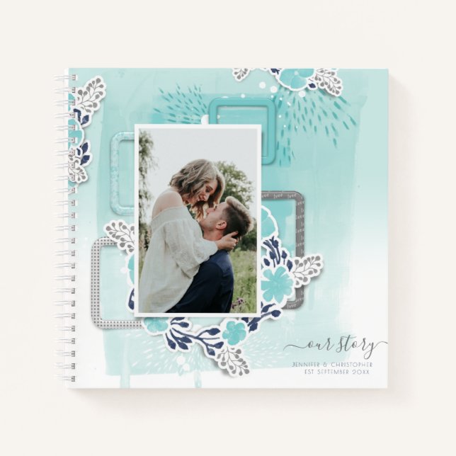 Cuaderno Nuestra historia Recuerdos a las parejas Keepsake  (Anverso)
