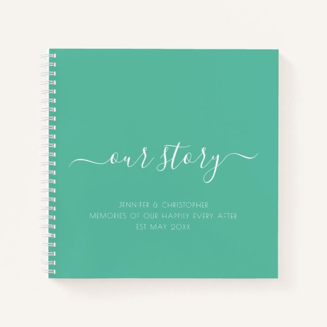 Cuaderno Nuestra historia Recuerdos a las parejas Keepsake  (Anverso)