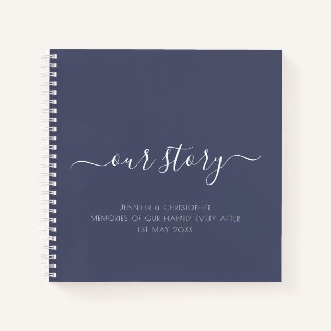 Cuaderno Nuestra historia Recuerdos a las parejas Keepsake  (Anverso)