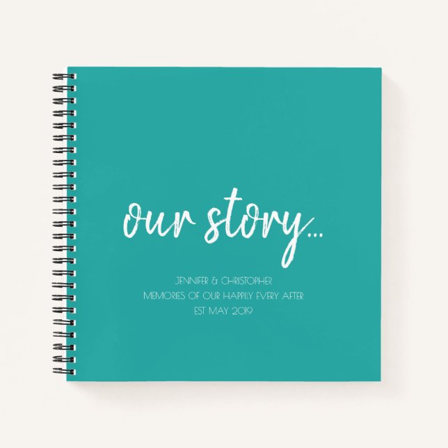 Cuaderno Nuestra historia Recuerdos a las parejas Keepsake  (Anverso)