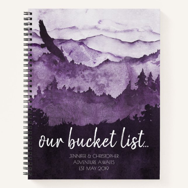 Cuaderno Nuestra Lista de Baldes Parejas Adventure Keepsake (Anverso)
