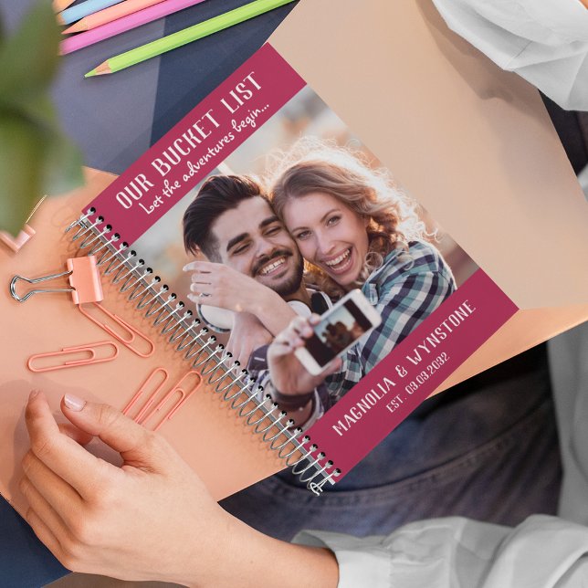 Cuaderno Nuestra lista de cubos | Magenta Photo Scrapbook (Subido por el creador)