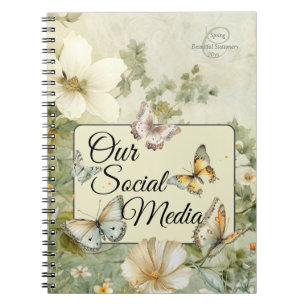 Cuaderno Nuestra Moda de medios sociales Meadow Wildflowers