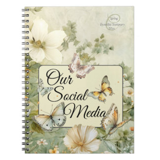 Cuaderno Nuestra Moda de medios sociales Meadow Wildflowers