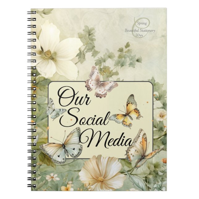 Cuaderno Nuestra Moda de medios sociales Meadow Wildflowers (Frente)