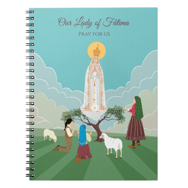 Cuaderno Nuestra Señora de Fátima y los tres pastores (Frente)