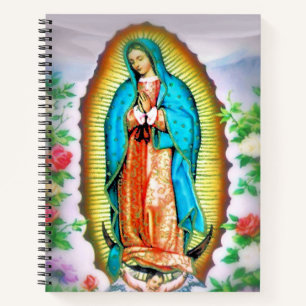 Cuaderno Nuestra Señora de Guadalupe Floral con oración