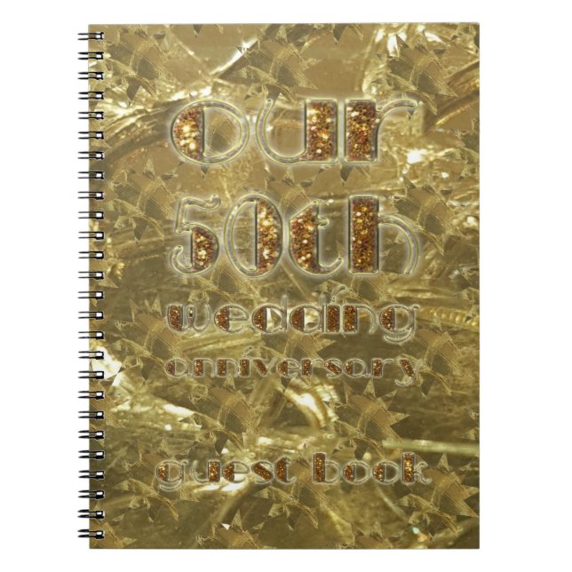 Cuaderno Nuestro 50 aniversario Boda Fiesta Libro de Oro (Frente)