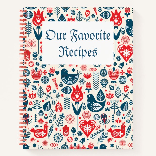 Cuaderno Nuestro bloc de notas de recetas favoritas (Anverso)