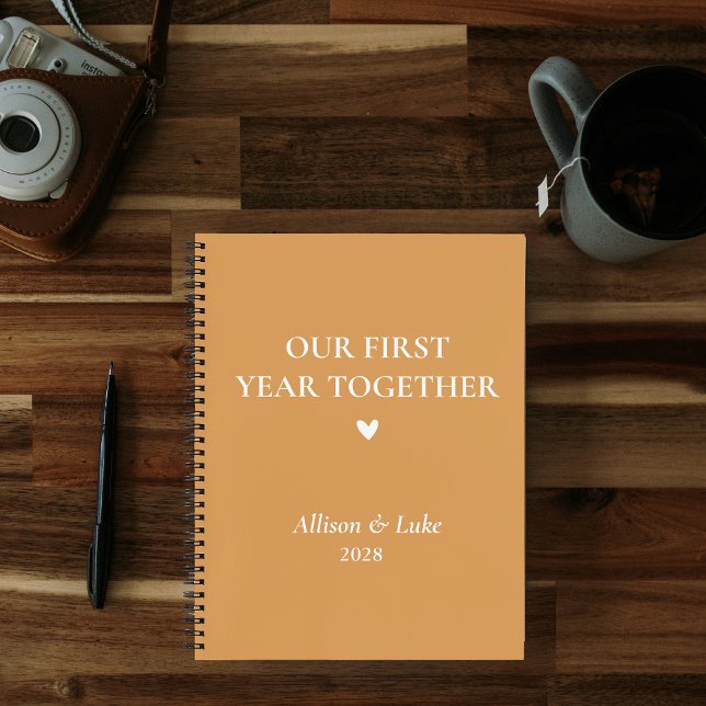Cuaderno Nuestro primer año juntos, el regalo de la revista (our first year together journal, wedding gift notebook, anniversary notebook for girlfriend,)