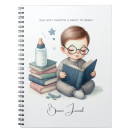 Cuaderno Nuestro próximo capítulo: Baby Shower con tema de 