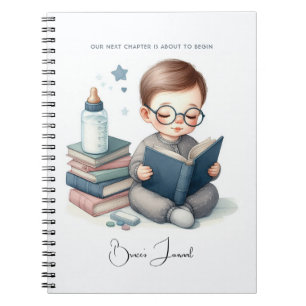 Cuaderno Nuestro próximo capítulo: Baby Shower con tema de 