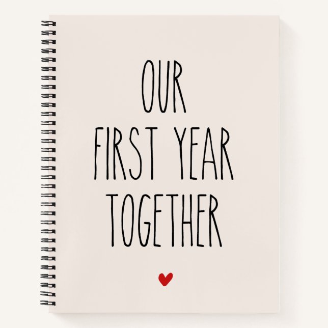 Cuaderno Nuestro regalo de aniversario Boda de primer año j (Anverso)