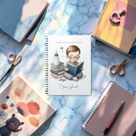 Cuaderno Nuestro siguiente Baby Shower con temas de libro d