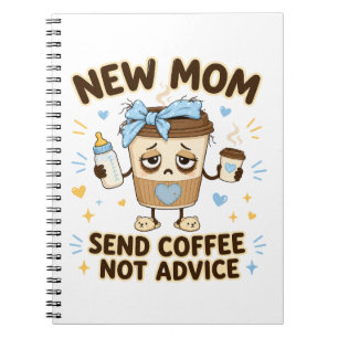 Cuaderno Nueva Mamá Envía Café No Consejos Divertida Nueva 